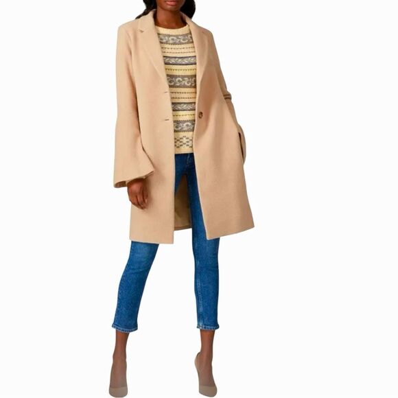 Sz 18 (54 EUR) Derek Lam Collective Camel Bell Sleeve Coat $645 MSRP - Picture 1 of 11